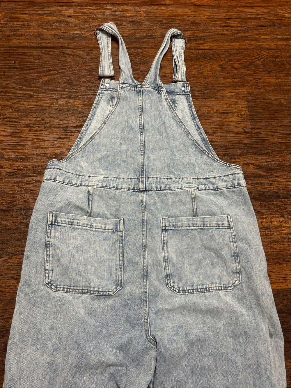 Celebrity Pink Acid Wash Light Blue Denim Overalls - Picture 9 of 9